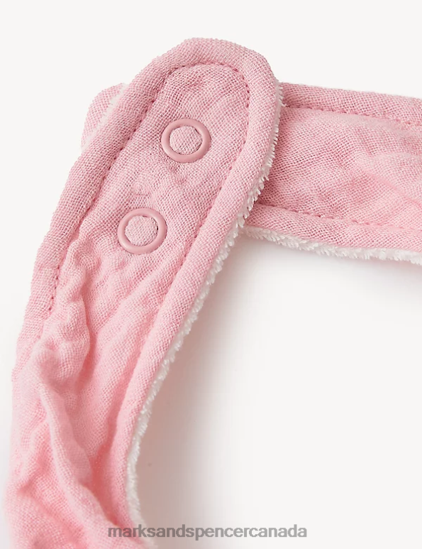 Baby Antique Rose Clothing Marks & Spencer 3pk Cotton Rich Dribble Bibs 20VTD7471 - Marks and Spencer online
