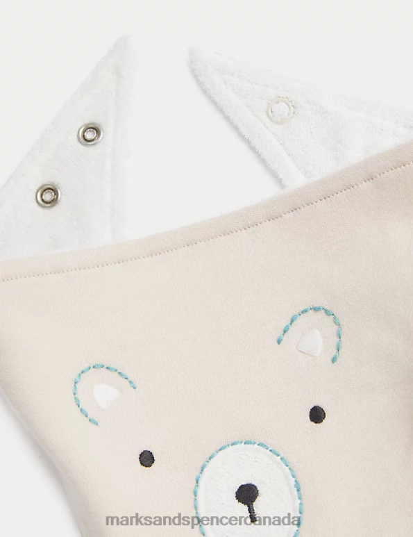 Baby Calico Mix Clothing Marks & Spencer 3pk Pure Cotton Dribble Bibs 20VTD7787 - Marks and Spencer outlet