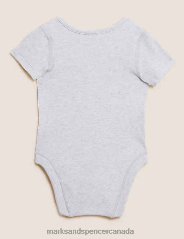Baby Multi Clothing Marks & Spencer 3pk Pure Cotton Animal Bodysuits 20VTD7293 - Marks and Spencer Canada locations