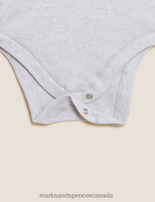 Baby Multi Clothing Marks & Spencer 3pk Pure Cotton Animal Bodysuits 20VTD7293 - Marks and Spencer Canada locations