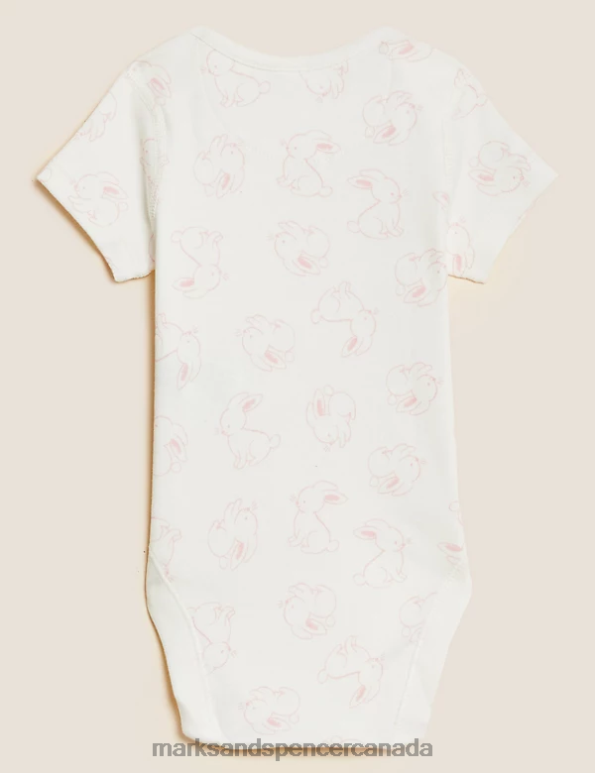 Marks and Spencer sale - Baby Pink Mix Clothing Marks & Spencer 7pk Pure Cotton Bodysuits 20VTD7638