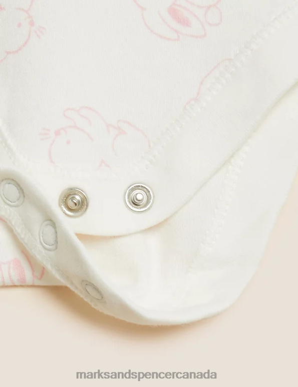 Marks and Spencer sale - Baby Pink Mix Clothing Marks & Spencer 7pk Pure Cotton Bodysuits 20VTD7638