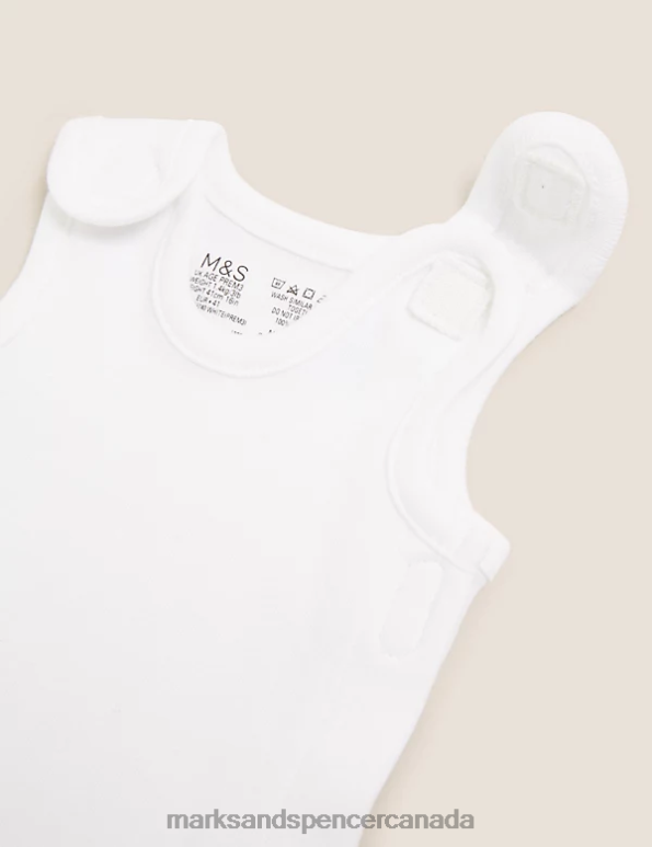 Baby White Clothing Marks & Spencer 3pk Pure Cotton Premature Bodysuits 20VTD7505 - Marks and Spencer online