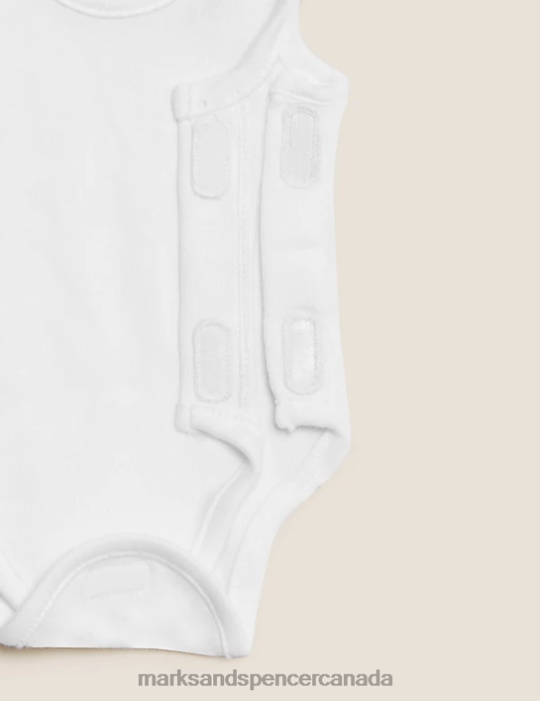 Baby White Clothing Marks & Spencer 3pk Pure Cotton Premature Bodysuits 20VTD7505 - Marks and Spencer online