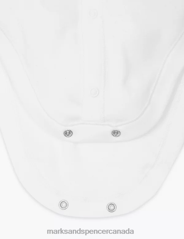 Baby White Clothing Marks & Spencer Adaptive Pure Cotton Bodysuit 20VTD7415 - Marks and Spencer outlet