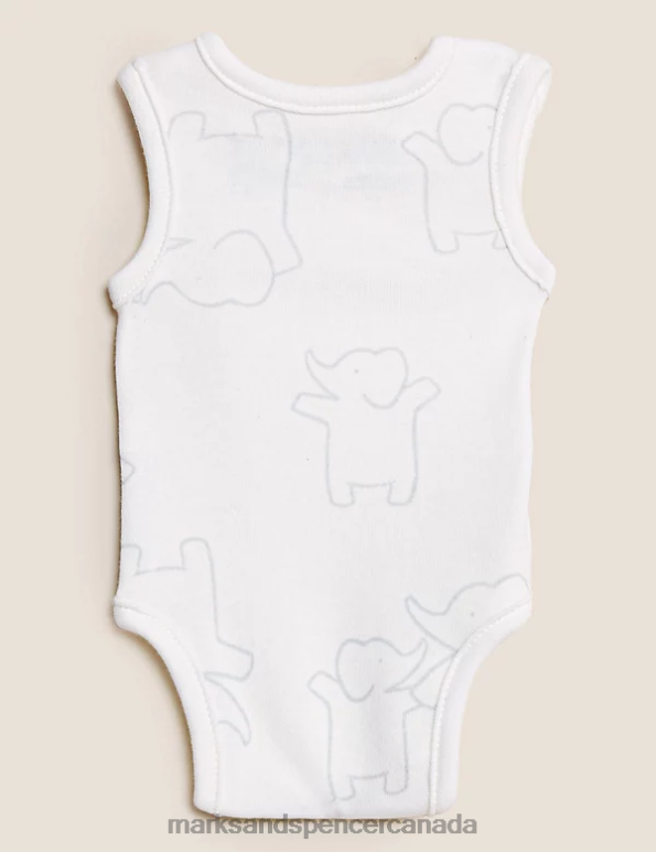 Marks and Spencer sale - Baby White Mix Clothing Marks & Spencer 3pk Pure Cotton Premature Bodysuits 20VTD7503