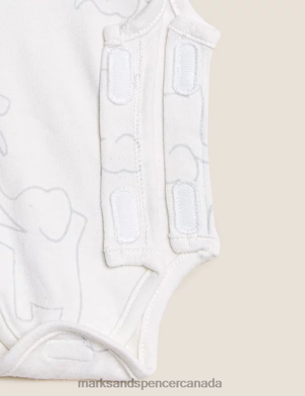 Marks and Spencer sale - Baby White Mix Clothing Marks & Spencer 3pk Pure Cotton Premature Bodysuits 20VTD7503