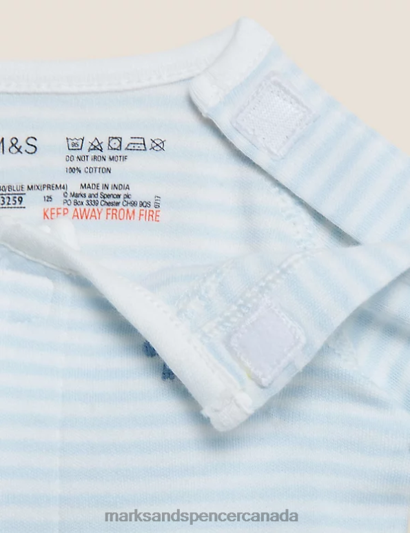 Marks and Spencer sale - Baby Blue Mix Clothing Marks & Spencer Adaptive Premature Jersey Jacket 20VTD7562
