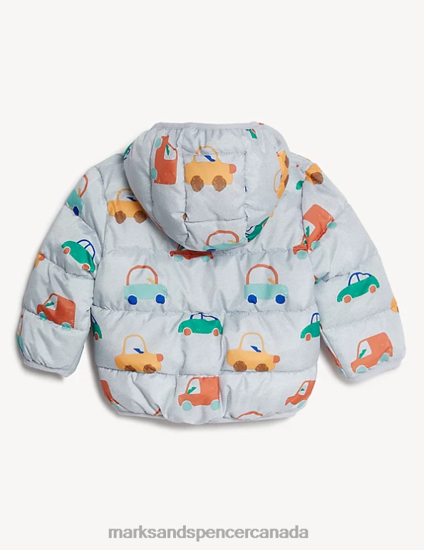 Baby Grey Mix Clothing Marks & Spencer Car Print Coat 20VTD7366 - Marks and Spencer outlet