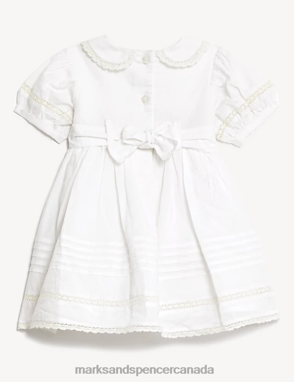 Baby Ivory Clothing Marks & Spencer Pure Cotton Christening Dress 20VTD7657 - Marks and Spencer online