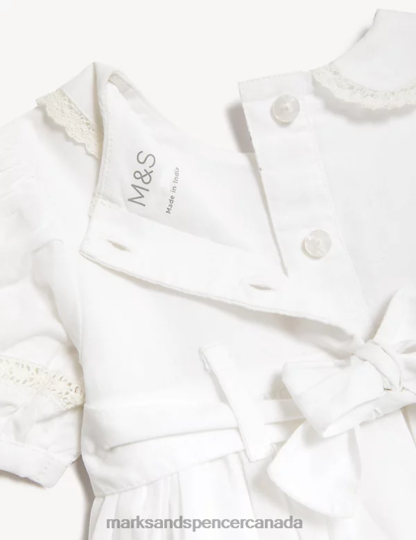 Baby Ivory Clothing Marks & Spencer Pure Cotton Christening Dress 20VTD7657 - Marks and Spencer online