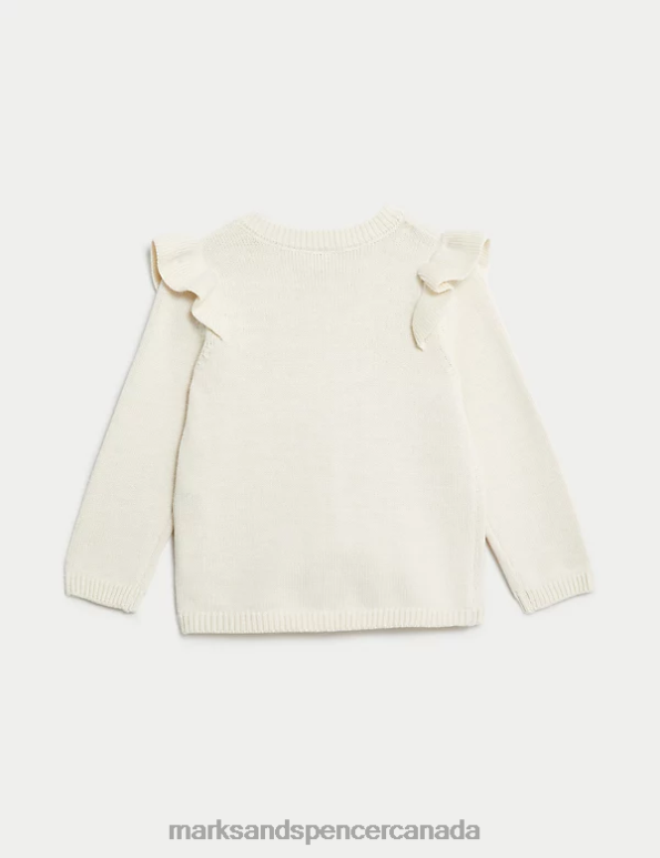 Marks and Spencer sale - Baby Cream Clothing Marks & Spencer Pure Cotton Knitted Cardigan 20VTD7822