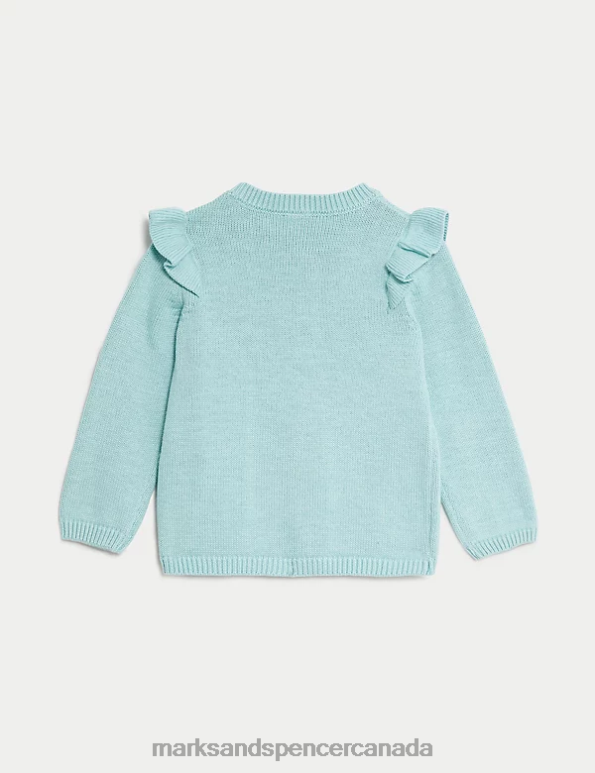 Marks and Spencer near me - Baby Teal Clothing Marks & Spencer Pure Cotton Knitted Cardigan 20VTD7821