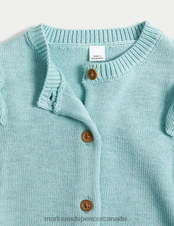 Marks and Spencer near me - Baby Teal Clothing Marks & Spencer Pure Cotton Knitted Cardigan 20VTD7821