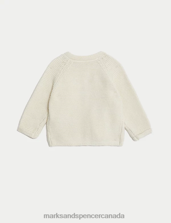Marks and Spencer Canada - Baby White Mix Clothing Marks & Spencer Pure Cotton Cardigan 20VTD7580