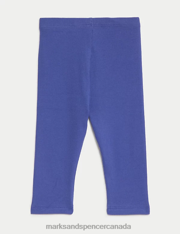 Baby Blue Clothing Marks & Spencer Cotton Rich Ribbed Leggings 20VTD7702 - Marks and Spencer online