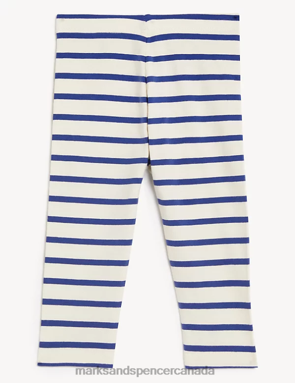 Baby Blue Clothing Marks & Spencer Cotton Rich Striped Leggings 20VTD7319 - Marks and Spencer online