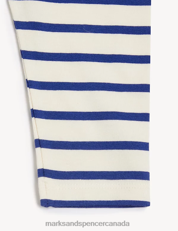 Baby Blue Clothing Marks & Spencer Cotton Rich Striped Leggings 20VTD7319 - Marks and Spencer online