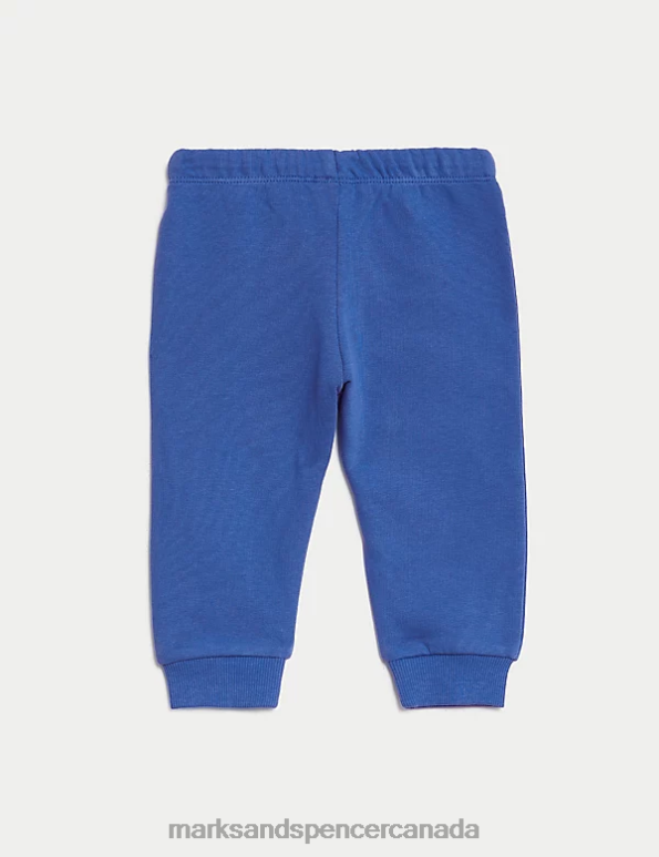 Baby Blue Mix Clothing Marks & Spencer 3pk Cotton Rich Joggers 20VTD7231 - Marks and Spencer Canada locations