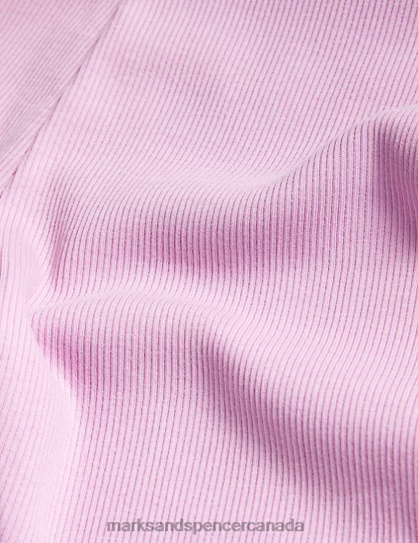 Baby Cool Pink Clothing Marks & Spencer Cotton Rich Ribbed Leggings 20VTD7910 - Marks and Spencer outlet