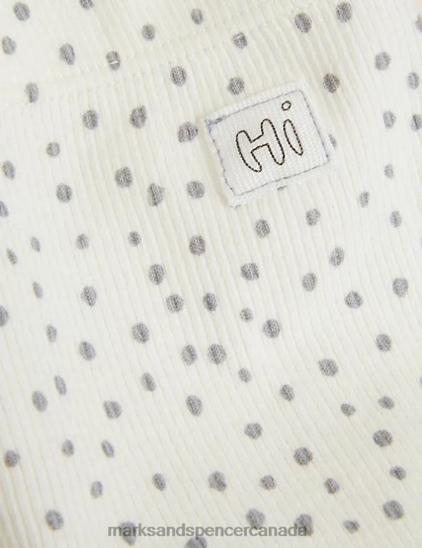 Marks and Spencer sale - Baby Ivory Mix Clothing Marks & Spencer Cotton Rich Spot Leggings 20VTD7792
