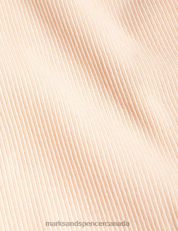 Marks and Spencer Canada - Baby Light Peach Clothing Marks & Spencer Cotton Rich Ribbed Leggings 20VTD7911