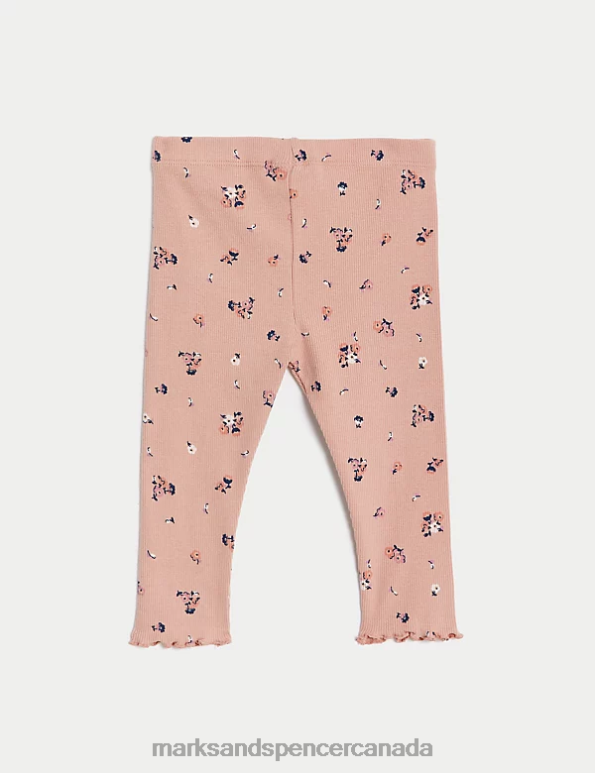 Marks and Spencer sale - Baby Multi Clothing Marks & Spencer 3pk Cotton Rich Floral Leggings 20VTD7608