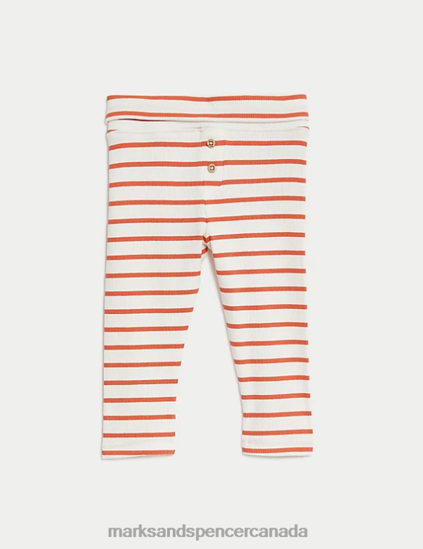 Marks and Spencer sale - Baby Multi Clothing Marks & Spencer 3pk Cotton Rich Striped Leggings 20VTD7431