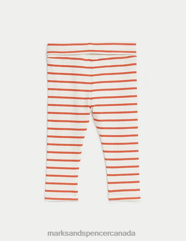 Marks and Spencer sale - Baby Multi Clothing Marks & Spencer 3pk Cotton Rich Striped Leggings 20VTD7431