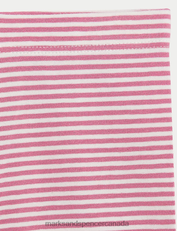 Marks and Spencer Canada - Baby Multi Clothing Marks & Spencer 3pk Cotton Rich Striped Leggings 20VTD7669