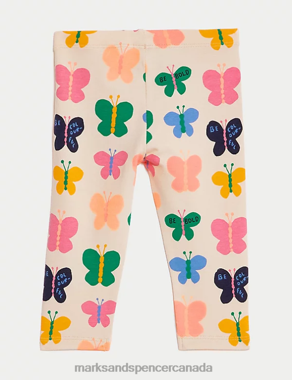 Baby Multi Clothing Marks & Spencer Cotton Rich Butterfly Leggings 20VTD7633 - Marks and Spencer outlet