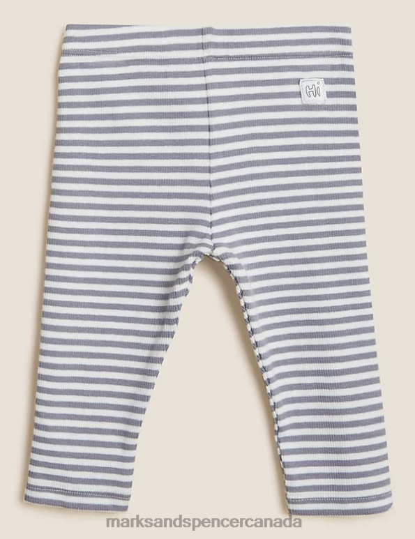 Marks and Spencer near me - Baby Multi Clothing Marks & Spencer Cotton Rich Striped Ribbed Leggings 20VTD7513