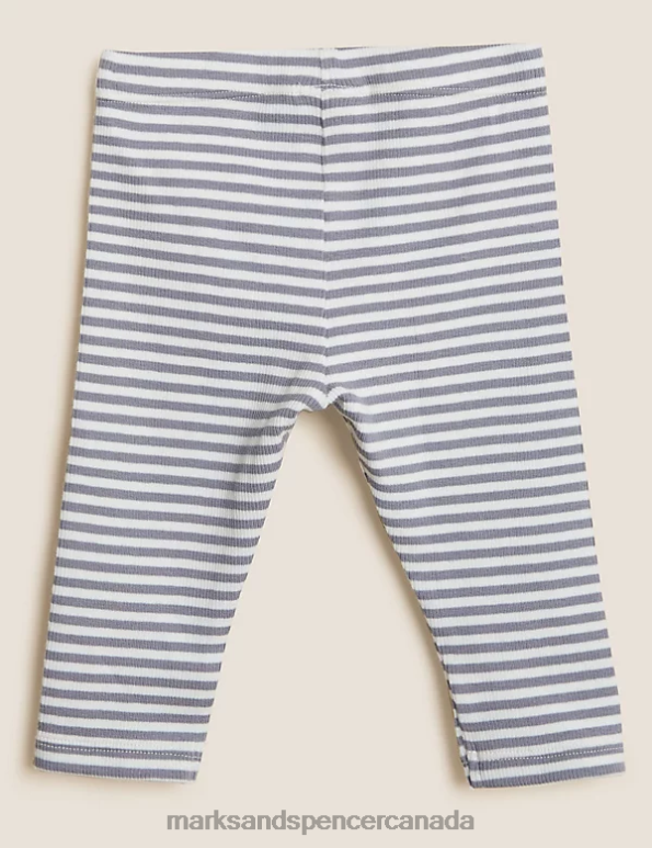 Marks and Spencer near me - Baby Multi Clothing Marks & Spencer Cotton Rich Striped Ribbed Leggings 20VTD7513