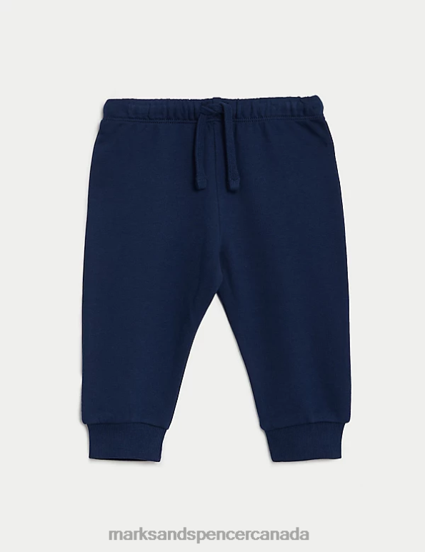 Baby Navy Clothing Marks & Spencer 2pk Cotton Rich Joggers 20VTD7250 - Marks and Spencer outlet
