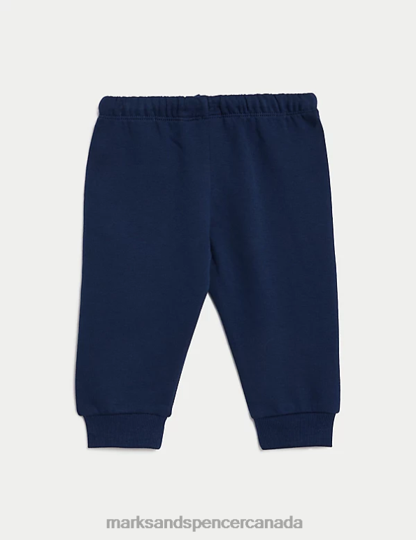 Baby Navy Clothing Marks & Spencer 2pk Cotton Rich Joggers 20VTD7250 - Marks and Spencer outlet