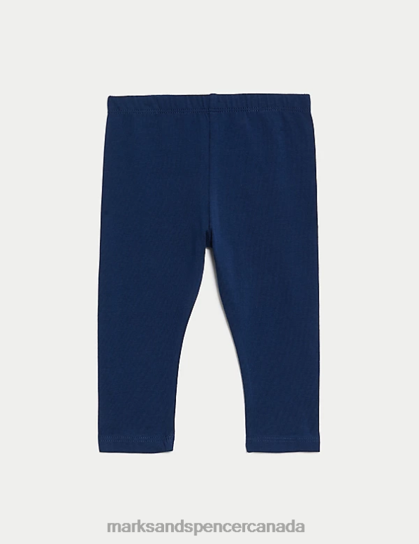 Marks and Spencer sale - Baby Navy Clothing Marks & Spencer 2pk Cotton Rich Leggings 20VTD7684