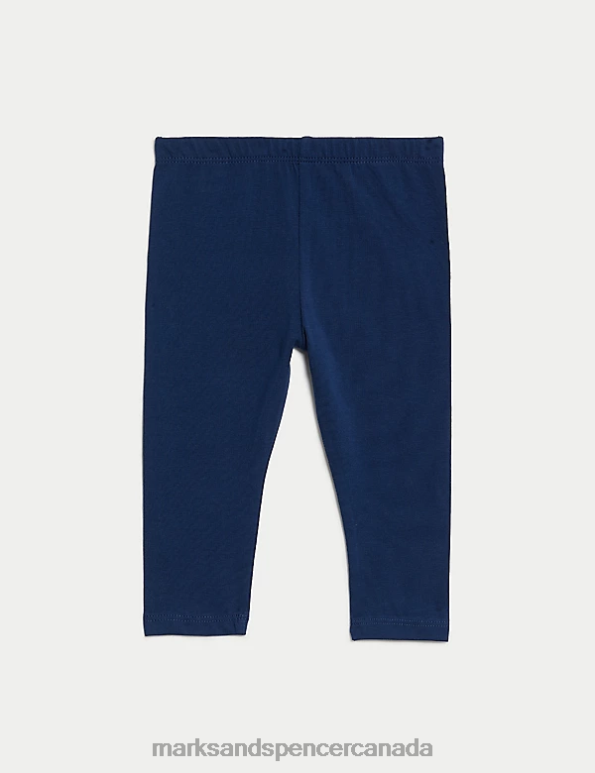 Marks and Spencer sale - Baby Navy Clothing Marks & Spencer 2pk Cotton Rich Leggings 20VTD7684