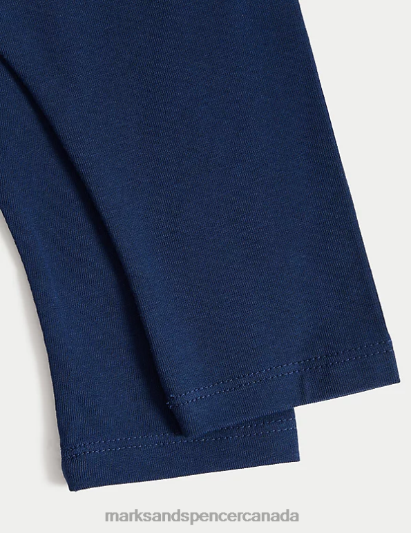 Marks and Spencer sale - Baby Navy Clothing Marks & Spencer 2pk Cotton Rich Leggings 20VTD7684