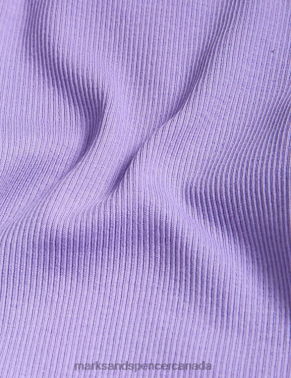 Baby Violet Clothing Marks & Spencer Cotton Rich Ribbed Leggings 20VTD7909 - Marks and Spencer Canada locations