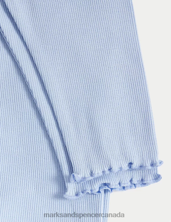 Baby Blue Mix Clothing Marks & Spencer 2pc Cotton Rich Floral Outfit 20VTD7651 - Marks and Spencer online