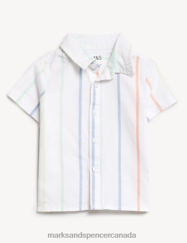 Marks and Spencer sale - Baby Blue Mix Clothing Marks & Spencer 2pc Cotton Rich Top & Bottom Outfit 20VTD7497