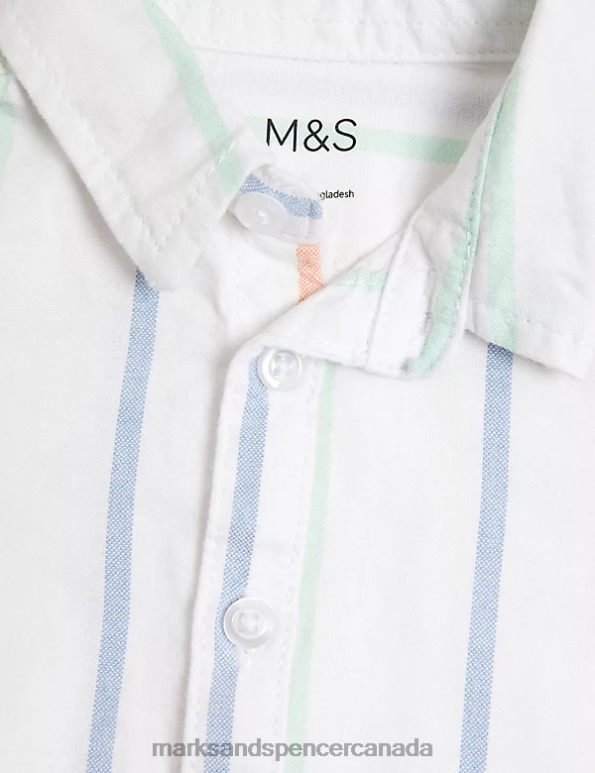 Marks and Spencer sale - Baby Blue Mix Clothing Marks & Spencer 2pc Cotton Rich Top & Bottom Outfit 20VTD7497