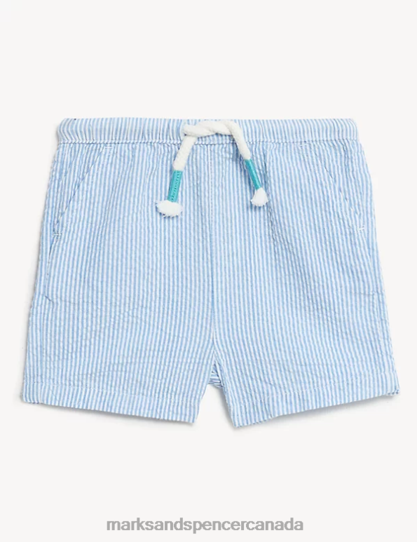 Baby Blue Mix Clothing Marks & Spencer 2pc Pure Cotton Outfit 20VTD7569 - Marks and Spencer outlet