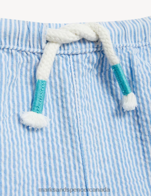 Baby Blue Mix Clothing Marks & Spencer 2pc Pure Cotton Outfit 20VTD7569 - Marks and Spencer outlet