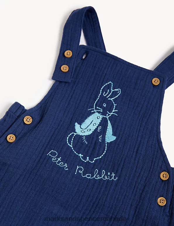 Baby Blue Mix Clothing Marks & Spencer 2pc Pure Cotton Peter Rabbit Outfit 20VTD7398 - Marks and Spencer outlet