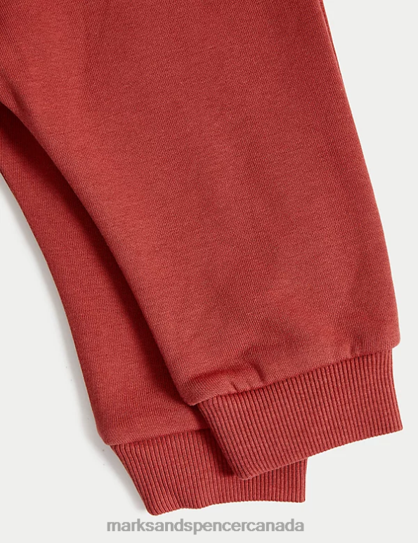 Marks and Spencer near me - Baby Burgundy Clothing Marks & Spencer 2pc Cotton Rich Sweater and Jogger Outfit 20VTD7591