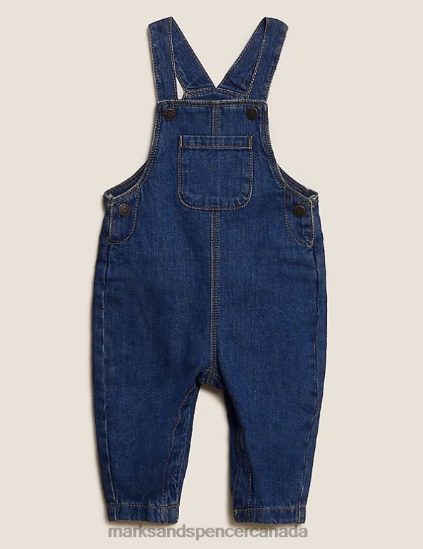 Marks and Spencer sale - Baby Denim Clothing Marks & Spencer 2pc Pure Cotton Dungaree Outfit 20VTD7593