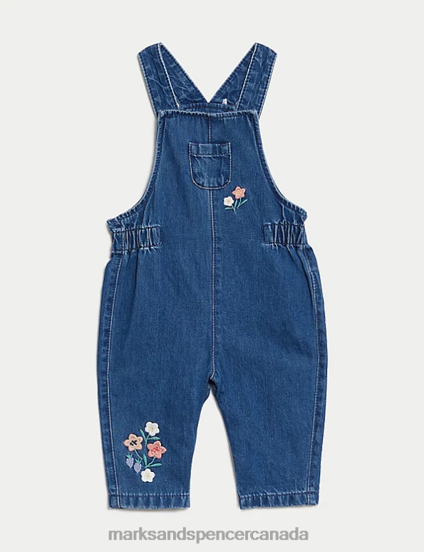 Marks and Spencer sale - Baby Denim Mix Clothing Marks & Spencer 2pc Pure Cotton Floral Outfit 20VTD7690