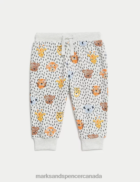 Baby Grey Marl Clothing Marks & Spencer Cotton Rich Animal Outfit 20VTD7600 - Marks and Spencer online