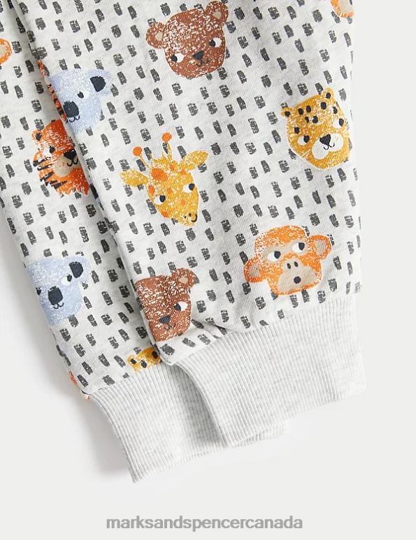 Baby Grey Marl Clothing Marks & Spencer Cotton Rich Animal Outfit 20VTD7600 - Marks and Spencer online